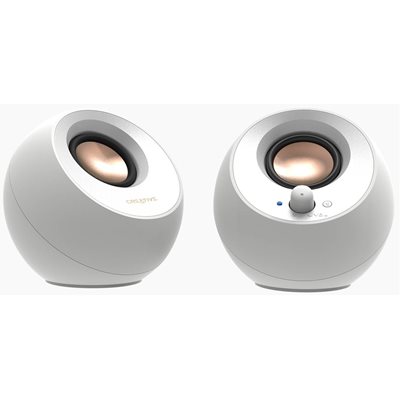 Creative Pebble V3, 2.0 Bluetooth -pöytäkaiuttimet, valkoinen