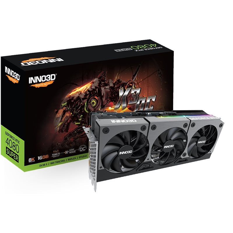 INNO3D GeForce RTX 4080 SUPER X3 OC -näytönohjain, 16GB GDDR6X