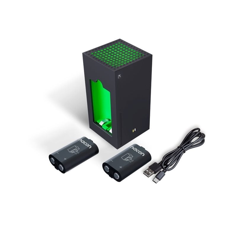 Nacon Double External Battery / Charger, kaksi akkua ja laturi Xbox One & Xbox Series X|S -ohjaimille, mus