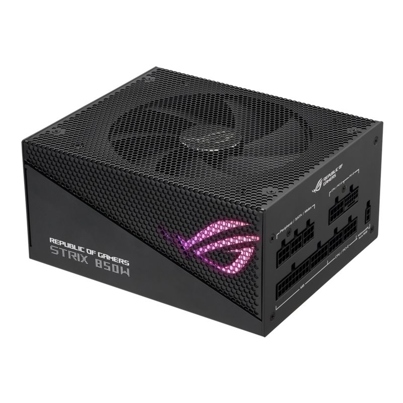 Asus (Outlet) 850W ROG STRIX Gold Aura Edition, ATX-virtalähde, 80 Plus Gold, musta