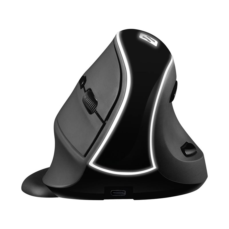 Sandberg (Outlet) Wireless Vertical Mouse Pro, musta
