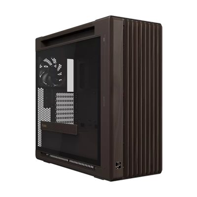 Asus ProArt PA602 Wood Edition Retro Brown - Tempered Glass Panel, ikkunallinen miditornikotelo, ruskea