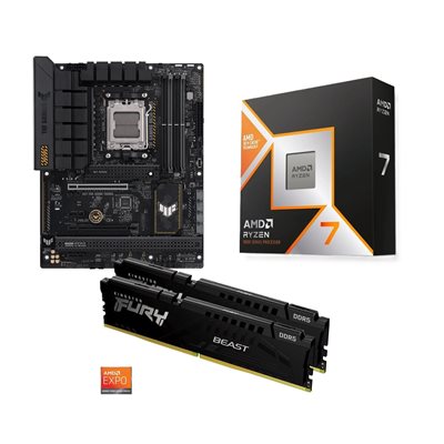 Asus TUF GAMING B850-PLUS WIFI + Ryzen 7 9800X3D + 32GB DDR5 6000MHz -tuotepaketti