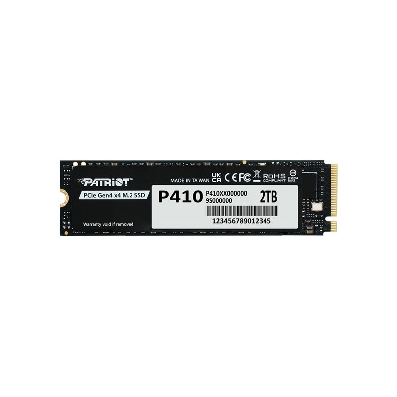 Patriot 2TB P410 PCIe 4.0 NVMe SSD -levy, M.2 2280, 5000/4500 MB/s