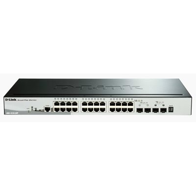 D-Link DGS-1510, 24xRJ45, 2xSFP, 2xSFP+, 1Gbit, Hallittu, PoE