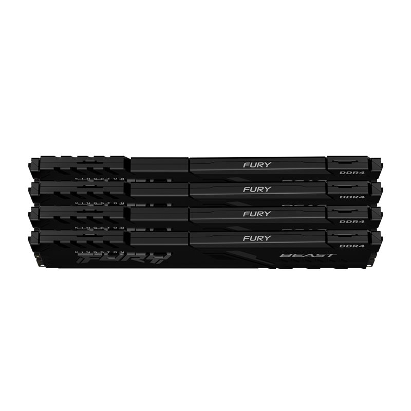 Kingston 128GB (4 x 32GB) FURY Beast, DDR4 3600MHz, CL18, 1.35V, musta - Kuva 2