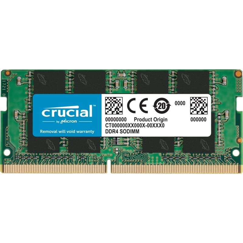 Crucial 8GB 1 x 8GB DDR4 2666MHz SO DIMM CL19 1.20V vihre