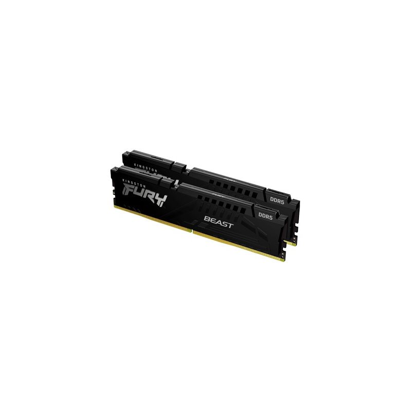 Kingston 64GB (2 x 32GB) FURY Beast, DDR5 4800MHz, CL38, 1.10V, musta