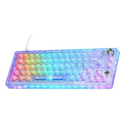 Deltaco Gaming DK460, mekaaninen RGB-pelinäppäimistö, 65%, Content KTT, läpinäkyvä