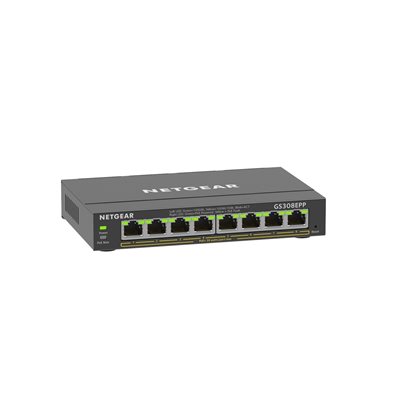 Netgear GS308EPP, 8-porttinen PoE+ -kytkin, 123W