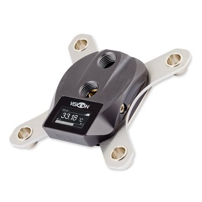 Aqua Computer cuplex kryos NEXT VARIO with VISION 1700 - PVD/nickel, CPU-blokki (Poistotuote! Norm.199,9€)