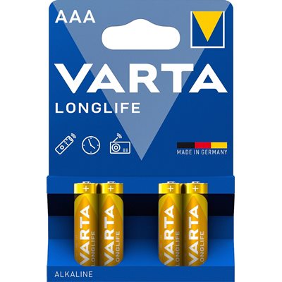 Varta AAA/LR03 Longlife -paristo, 4kpl