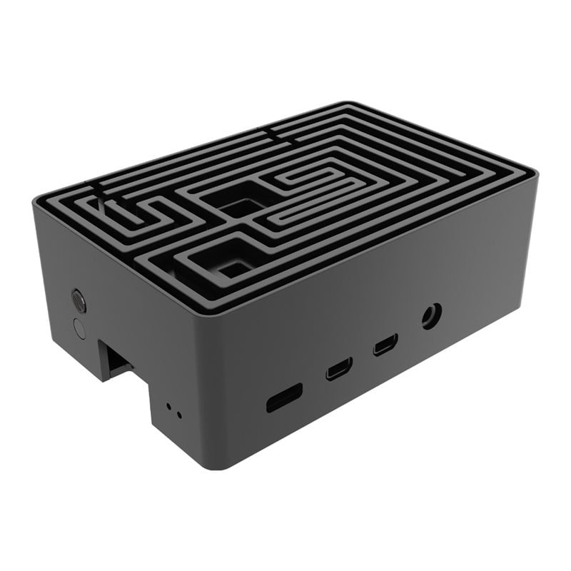 Akasa Maze Pro, passiivinen alumiinikotelo Raspberry Pi 4:lle, musta