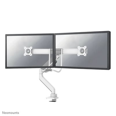 Neomounts 17-32" x2 NEXT CORE Desk Mount, näyttövarsi pöydälle kahdelle näytölle, valkoinen