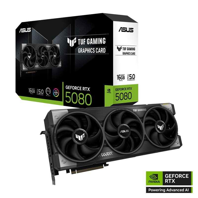 Asus GeForce RTX 5080 TUF Gaming - OC Edition -näytönohjain, 16GB GDDR7