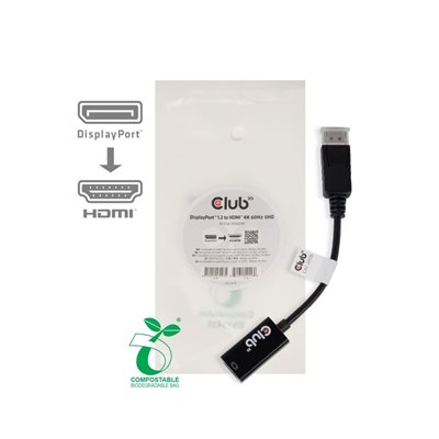 Club 3D DisplayPort 1.2 ->  HDMI 2.0 -adapteri, aktiivinen, musta