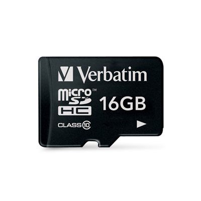 Verbatim 16GB MicroSDHC -muistikortti, UHS-1 C10, jopa 80/10 MB/s