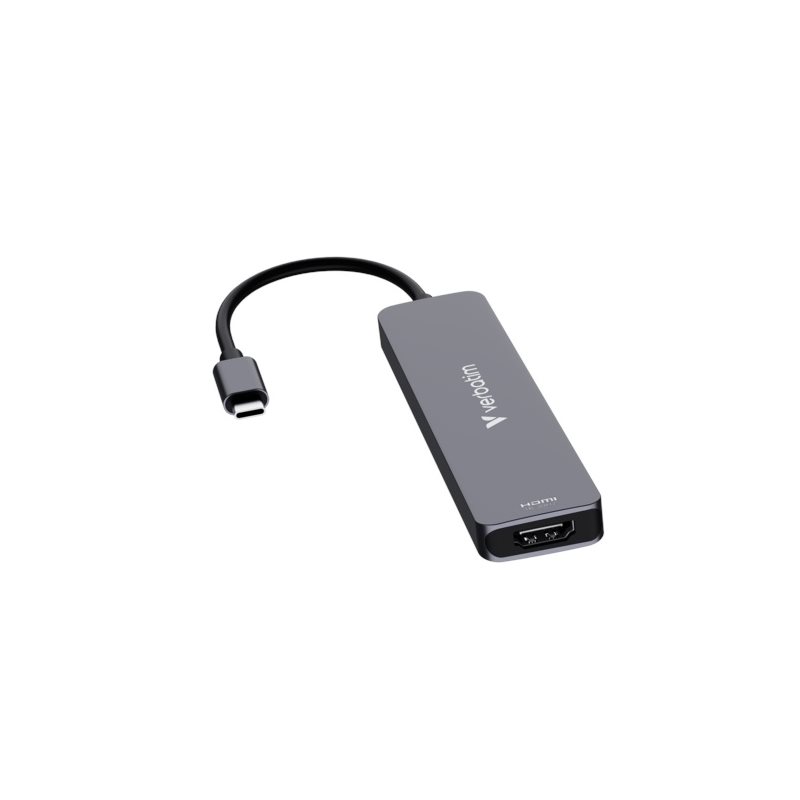 Verbatim 3.2 Gen1 7-in-1 USB-C -telakka, harmaa