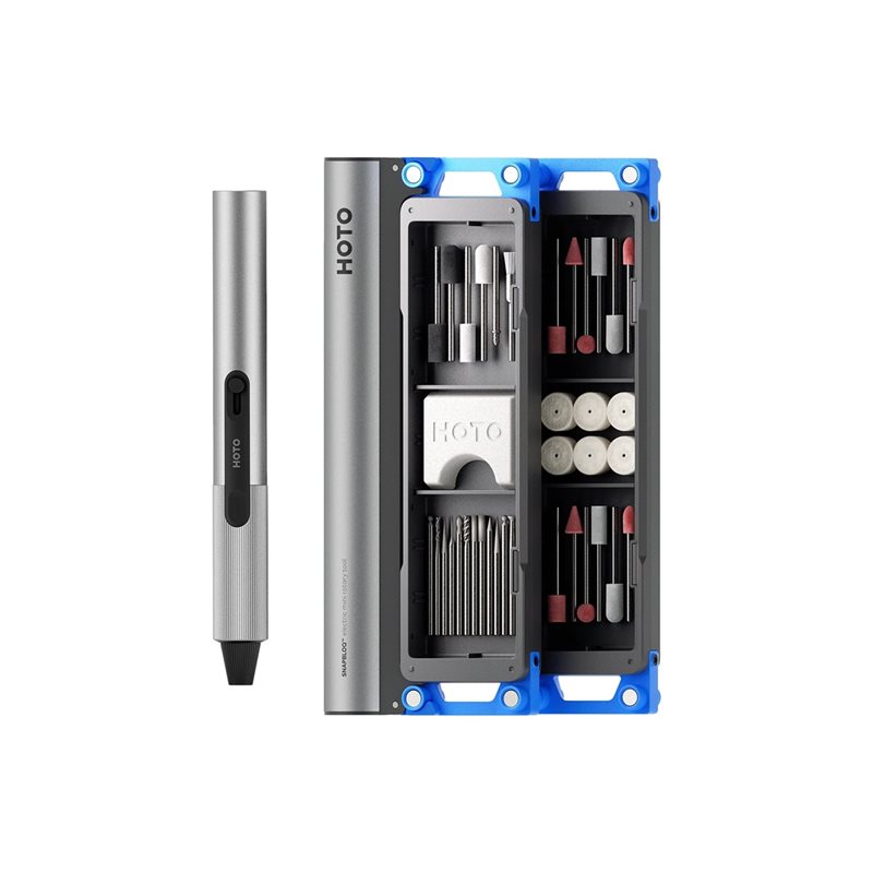 Hoto SNAPBLOQ R-A04 Electric Mini Rotary Tool Kit, sähköinen tarkkuusroottorityökalusarja, harmaa