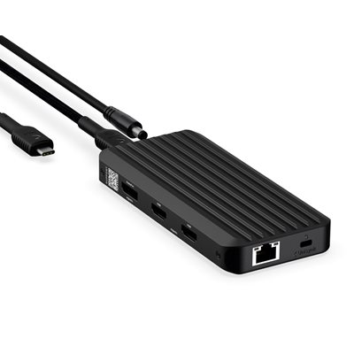 Unisynk 3.2 Gen2 USB-C 10-in-1 -telakka v3, musta
