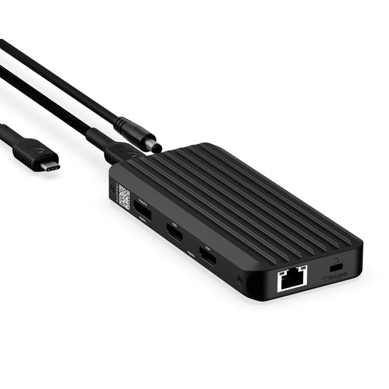 Unisynk 3.2 Gen2 USB-C 10-in-1 -telakka v3, musta