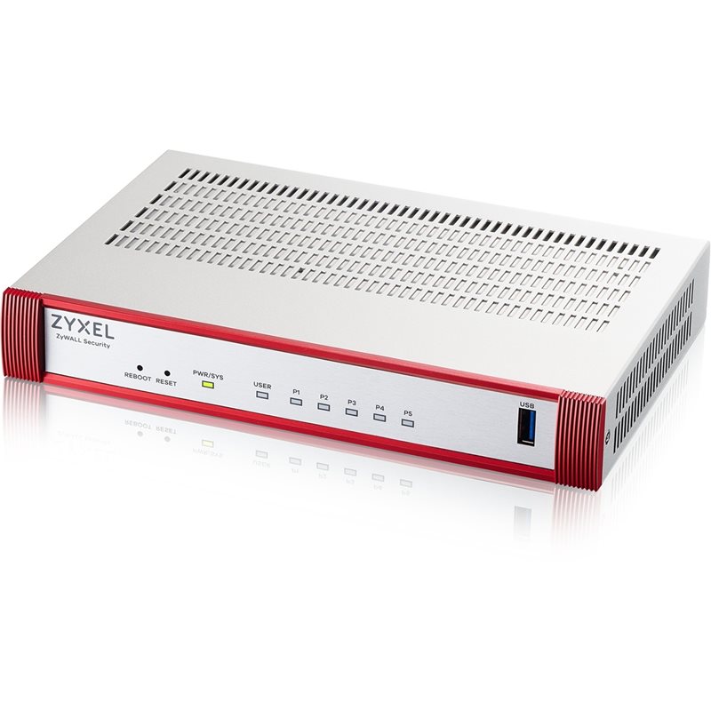 ZyXEL USG Flex H Series 50H -palomuuri, hopea/punainen