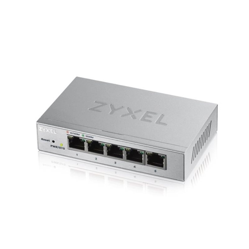 ZyXEL GS1200-5, 5-porttinen web-hallinnoitu Gigabit-kytkin, harmaa