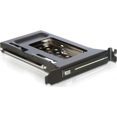 DeLock 2.5" SATA-kovalevykasetti PCI-peitelevyssä, musta