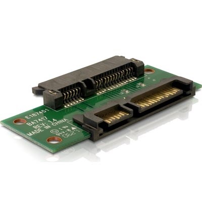 DeLock SATA 22-pin uros -> SATA 22-pin naaras -adapteri