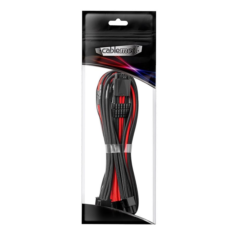 CableMod C-Series Pro ModMesh Sleeved 12VHPWR PCI-e Cable for Corsair (Black+Red, 16-pin to 3x 8-pin, 600mm)
