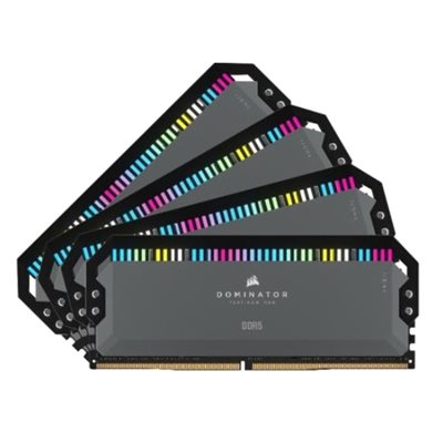 Corsair 64GB (4 x 16GB) Dominator Platinum RGB, DDR5 5600MHz, CL36, 1.25V, harmaa/musta