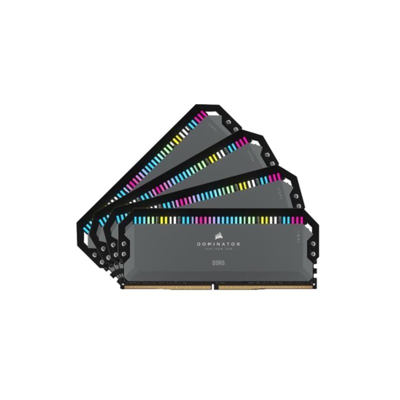 Corsair 64GB (4 x 16GB) Dominator Platinum RGB, DDR5 5600MHz, CL36, 1.25V, harmaa/musta