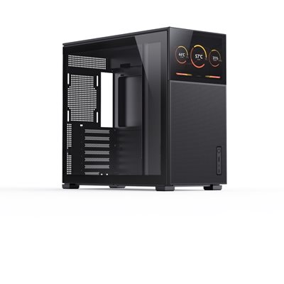 Jonsbo D41 MESH SCREEN Black, ikkunallinen miditornikotelo, musta