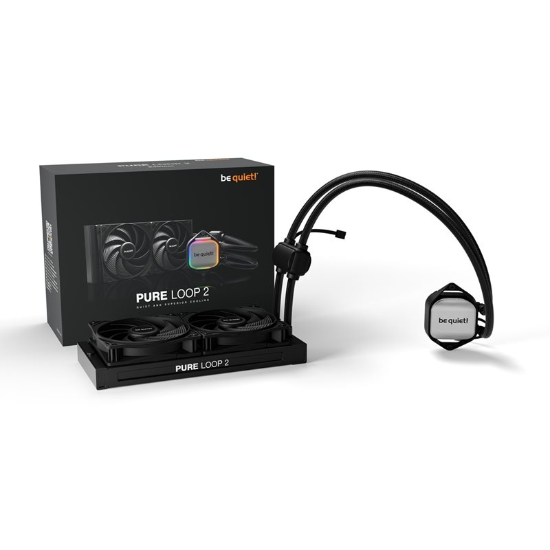be quiet! Pure Loop 2 240mm, AIO-nestejäähdytysratkaisu prosessorille, musta - Kuva 2