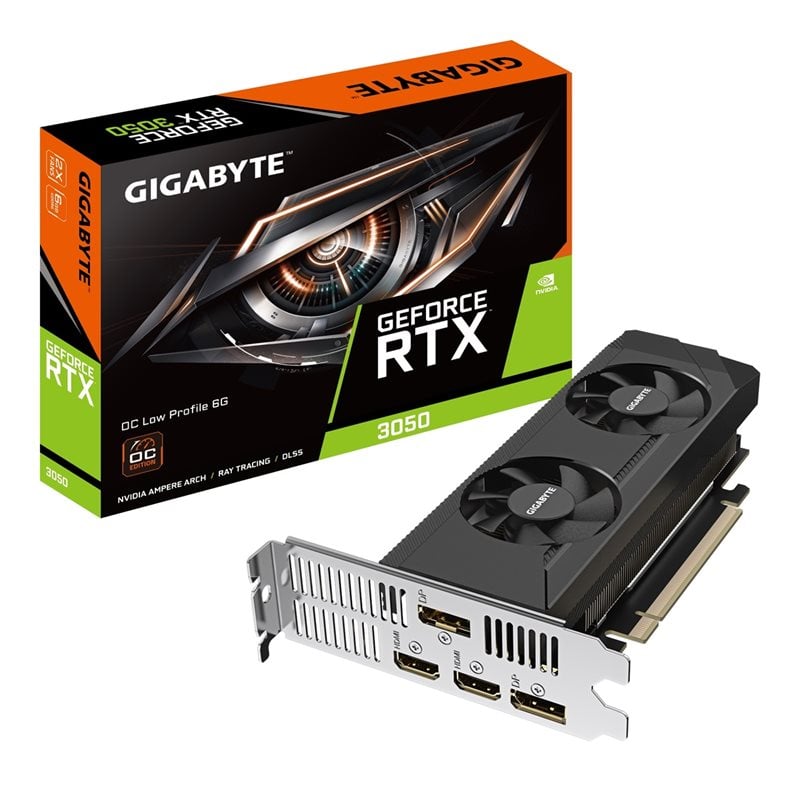 Gigabyte GeForce RTX 3050 OC Low Profile -näytönohjain, 6GB GDDR6