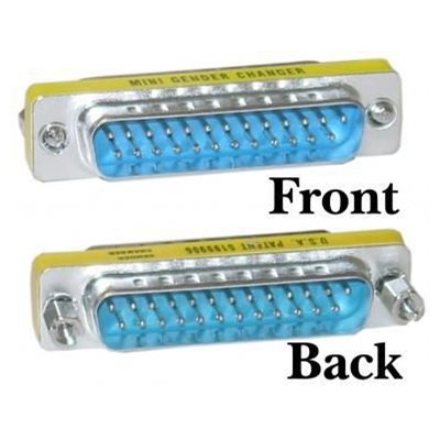 MicroConnect DB25 sukupuolenvaihtaja, uros/uros