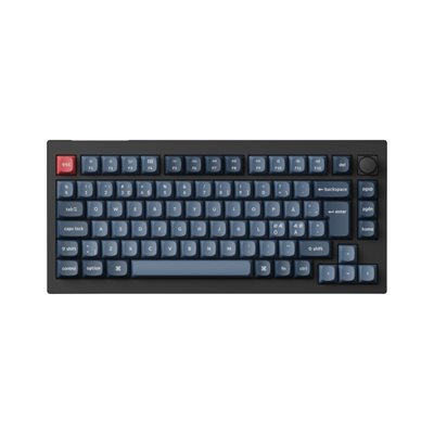 Keychron V1 Max, langaton mekaaninen näppäimistö, 75%, Gateron Jupiter Brown, Carbon Black