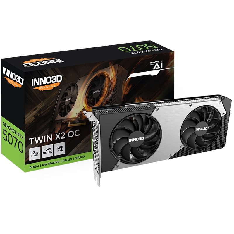 INNO3D GeForce RTX 5070 X2 OC -näytönohjain, 12GB GDDR7