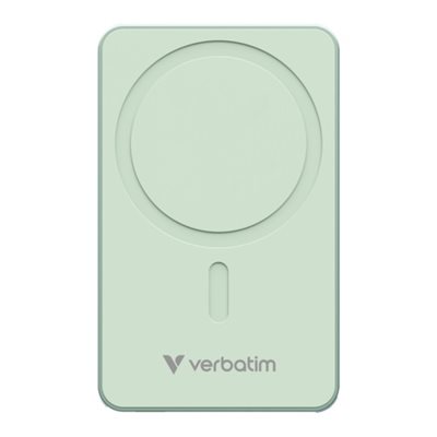 Verbatim 5000mAh varavirtalähde, Magsafe, USB-C PD 20W, vihreä