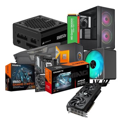 Jimm's DIY Gigabyte RX 9070 XT -tuotepaketti