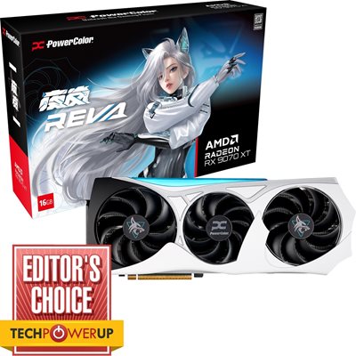 PowerColor Radeon RX 9070 XT Hellhound Reva -näytönohjain, 16GB GDDR6