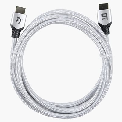 Arozzi HDMI 2.1 -näyttökaapeli, 2m, valkoinen
