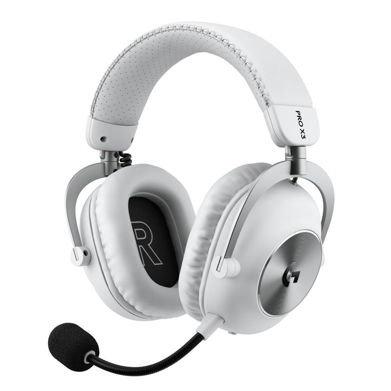 Logitech PRO X3 LIGHTSPEED, langattomat pelikuulokkeet mikrofonilla, valkoinen