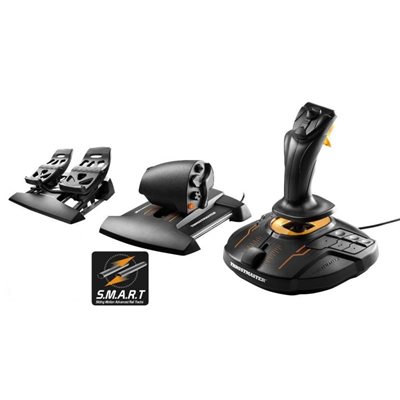 ThrustMaster T.16000M FCS Flight Pack -lentojärjestelmä PC:lle, musta/oranssi