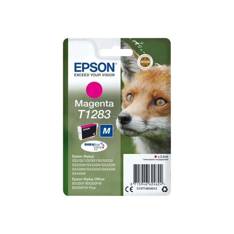 Epson T1283 DURABrite Ultra Fox -väriainekasetti, magenta (SEC)