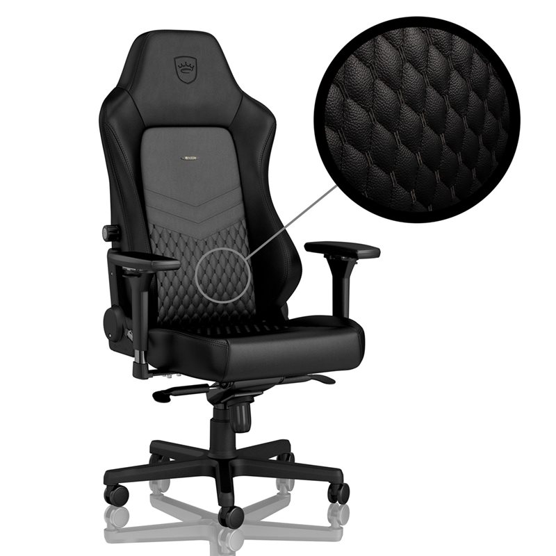noblechairs HERO RL Gaming Chair, nahkaverhoiltu pelituoli, musta