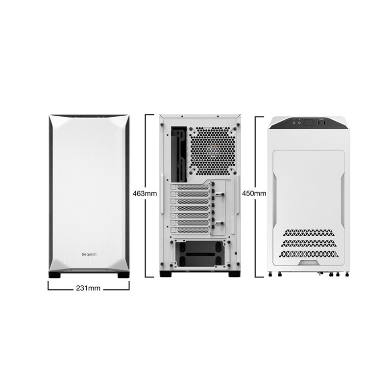 be quiet! Pure Base 500 - White, ATX-miditornikotelo, valkoinen - Kuva 2