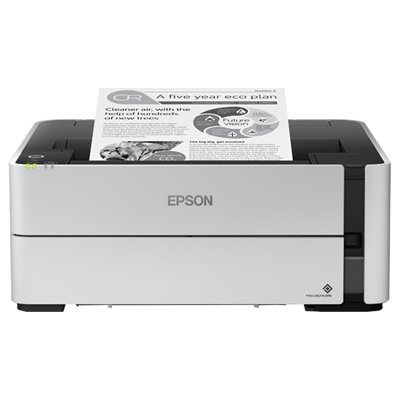 Epson EcoTank ET-M1180, M/V-mustesuihkutulostin, A4, Duplex, valkoinen/musta