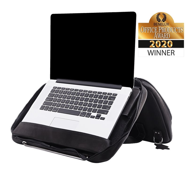 R-Go Tools R-Go Viva 15,6" Laptop Bag, kannettavan tietokoneen laukku integroidulla telineellä, musta