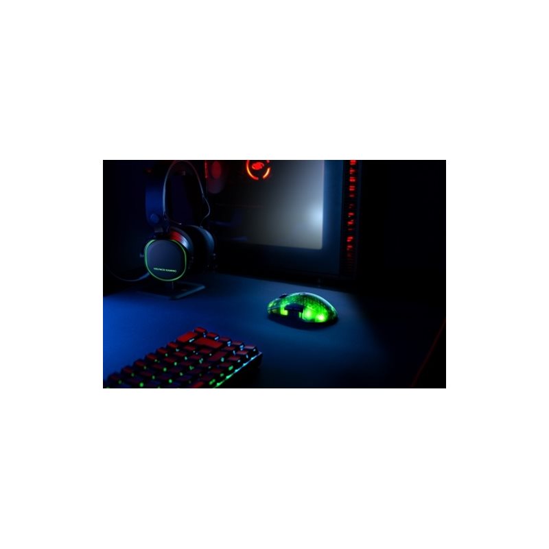 Deltaco Gaming DM320 kevyt langaton RGB-pelihiiri, läpinäkyvä, musta - Kuva 2